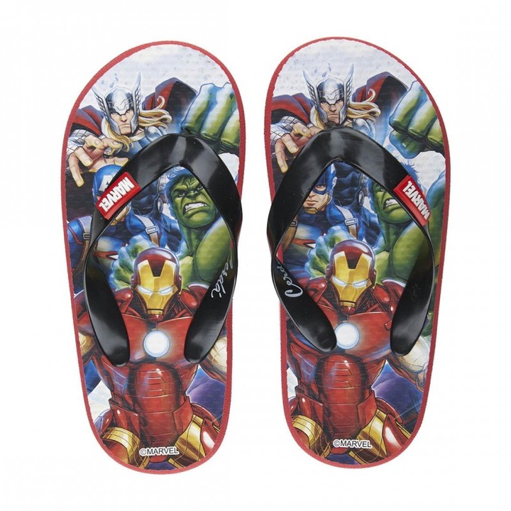 Papuci Avengers Hulk, Multicolor, Multicolor