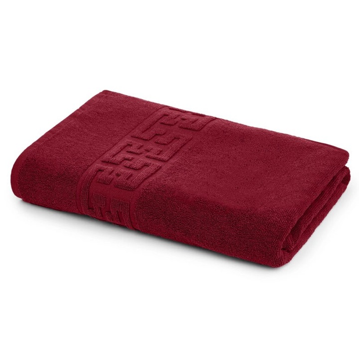 Кърпа за ръце, Памук, Гръцка граница, 500g/m², 30x50cm, Бордо
