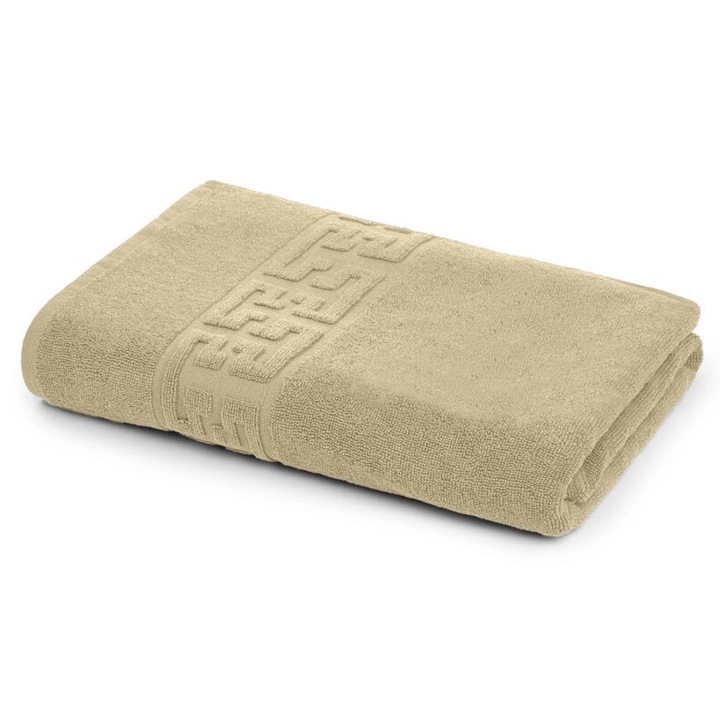 Хавлия за баня, Памук, Гръцка граница, 500g/m², 70x140cm, Кремава