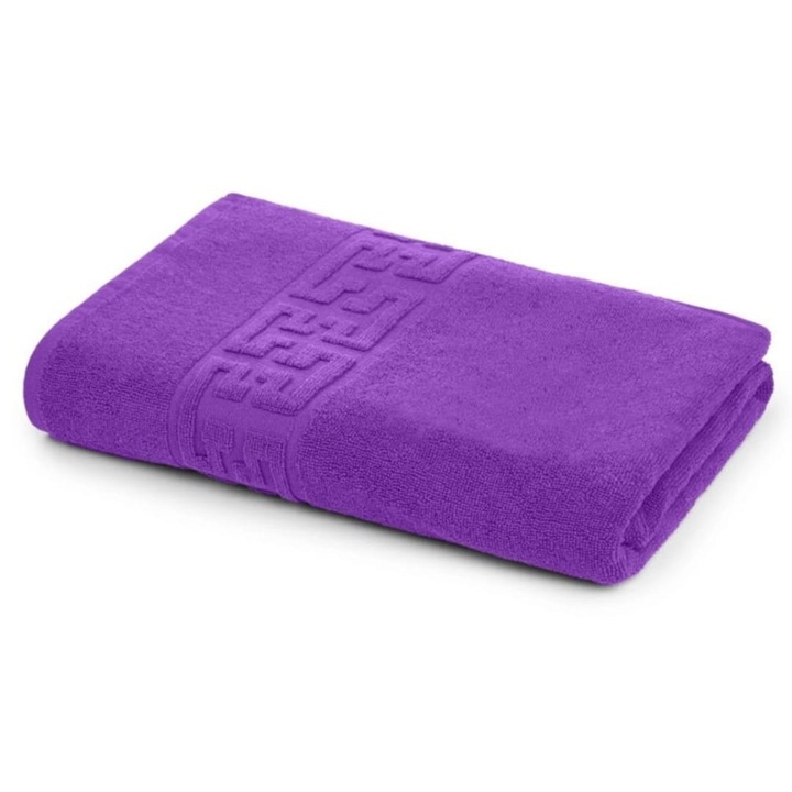 Prosop de maini, Bumbac, Bordura Greceasca, 500g/m², 30x50cm, Mov