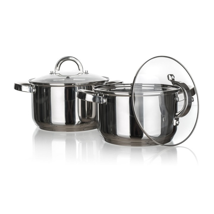 Set 4 oale cu capace, Danny Home, Inox/Sticla 1.8l, 2.5l, 3.4l, 5.8l ...