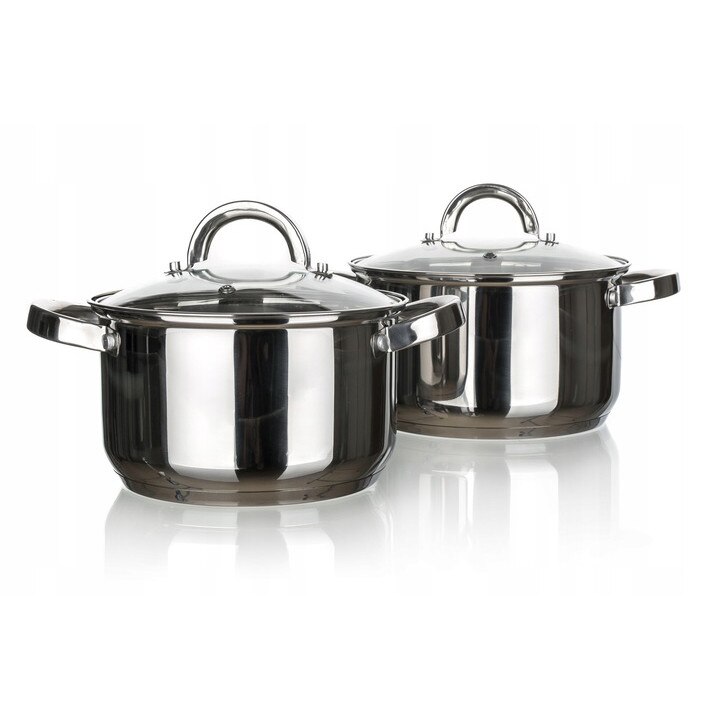 Set 4 oale cu capace, Danny Home, Inox/Sticla 1.8l, 2.5l, 3.4l, 5.8l ...