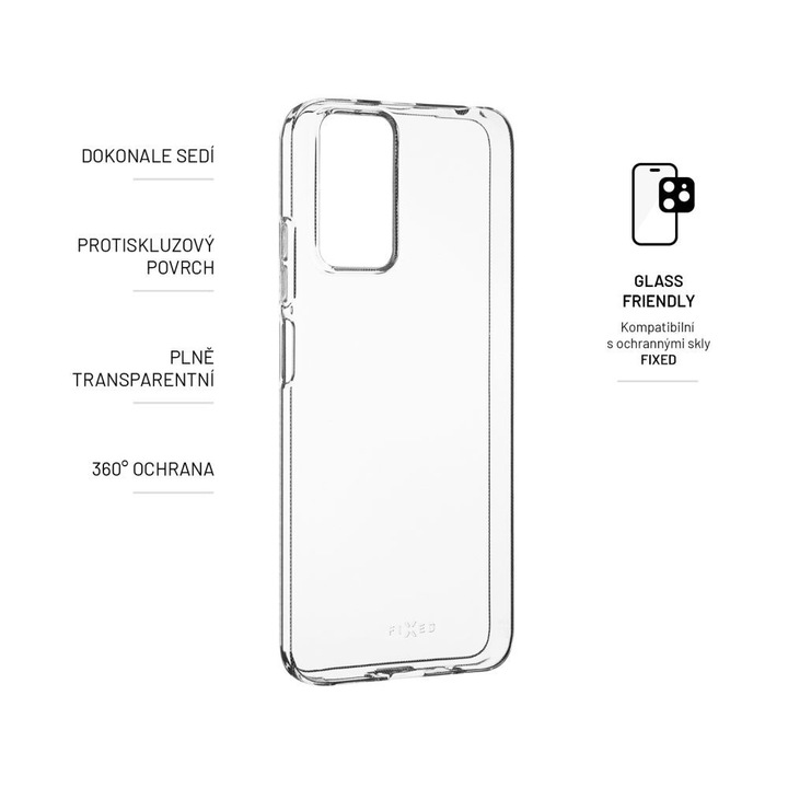 FIXED TPU Gel Case for Xiaomi Redmi Note 12S, clear, 216635, Mobiltelefon tok