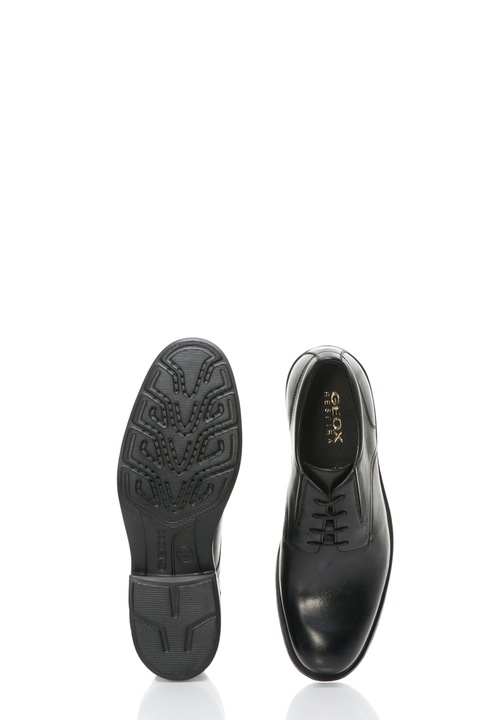 Geox, Pantofi negri din piele Dublin, Negru, 40