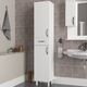Dulap Organizator pentru Baie/Bucatarie, UnicUtil, 35 x 32 x 179 cm, Design Modern din PAL Melaminat, Spatiu Generos pentru Depozitare, Ideal pentru Baie Mica, Usor de Curatat si Intretinut, Neasamblat, Potrivit pentru Organizare si Ordine in Baie, Alb
