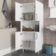 Dulap Baie Organizator, UnicUtil®, Mobila Baie Moderna, 60 x 30 x 140 cm, Mobilier Baie cu Design Functional si Compact, Spatiu Generos pentru Depozitare, Ideal pentru Bai Mici, Potrivit si pentru Bucatarie, Usor de Curatat, Neasamblat, Alb