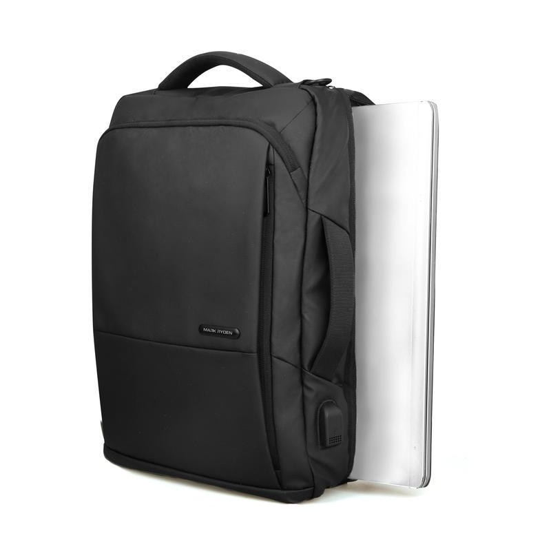 Ghiozdan Mark Ryden, compatibil cu laptop 15.6 inch, tableta 9.7 inch, full impermeabil, port USB si micro USB, antifurt, 3 modalitati de purtare, unisex, negru