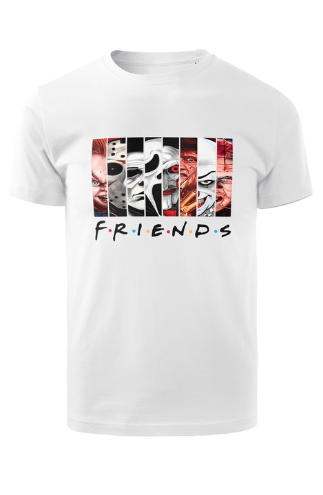 Мъжка тениска, My Friends, бяла, S