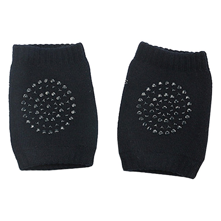 Set protectie pentru genunchi antialunecare negru 6-36 luni