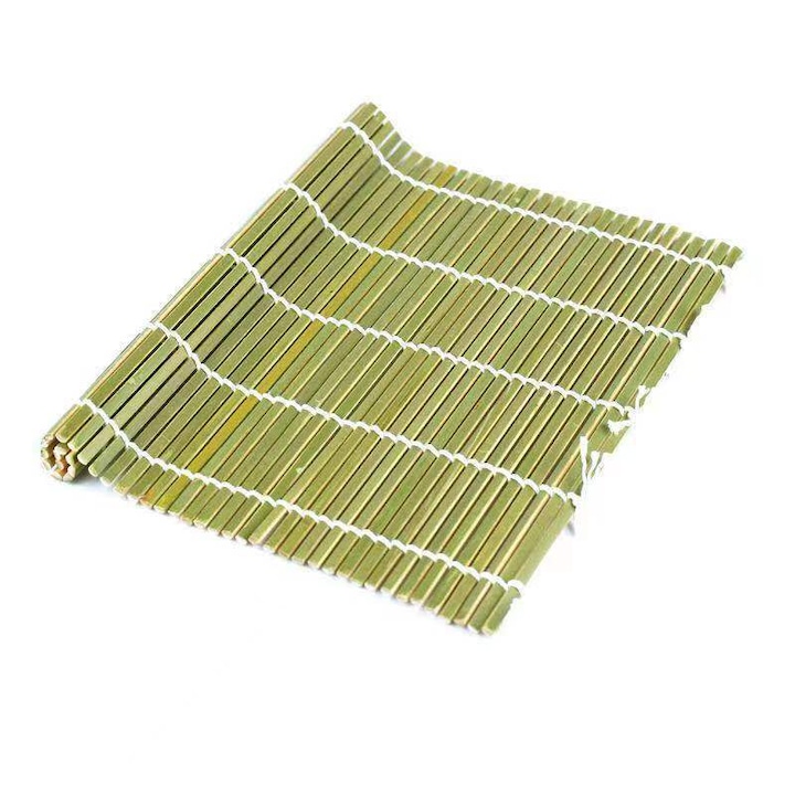 Covoras de rulare pentru sushi, Bambus, Verde