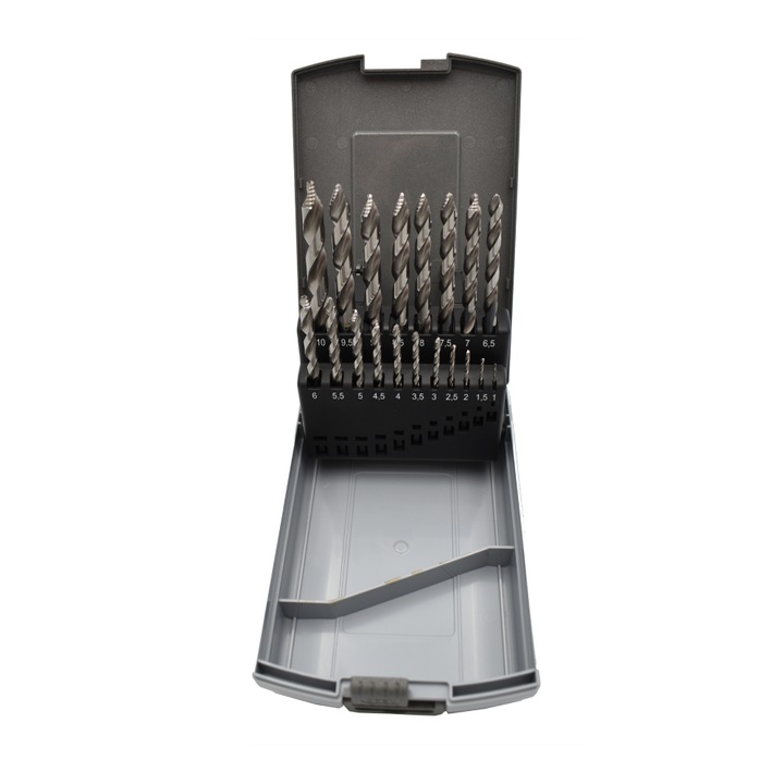 Set 19 burghie DIN 338 HSS Ultra, 1.0-10.0 mm x 0.5 mm