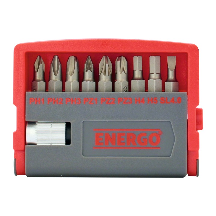 Set 9 biti SL-PH-PZ-H 25 mm, adaptor magnetic 60 mm, Energo