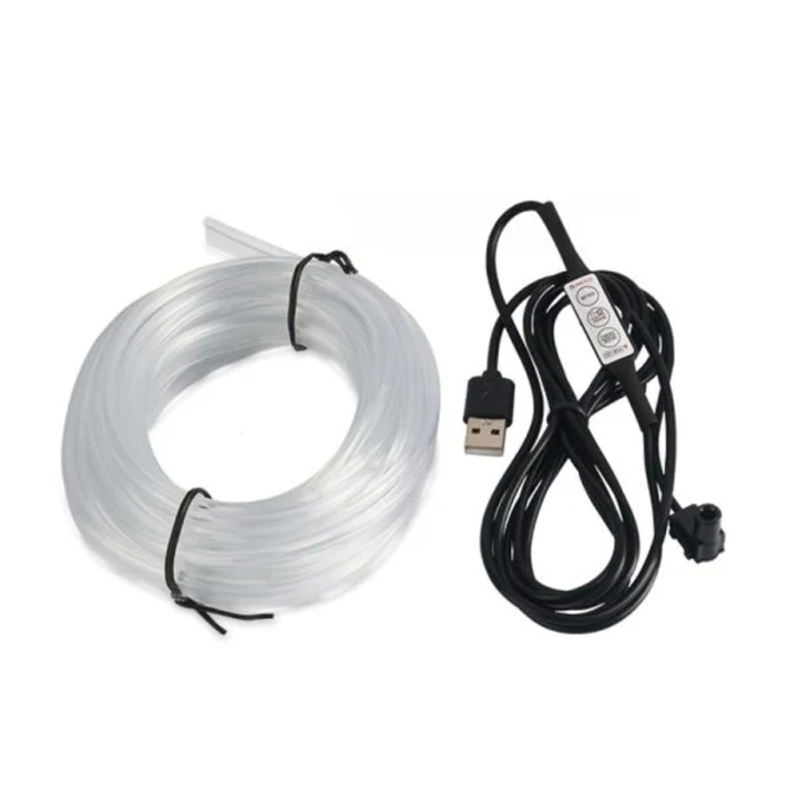 Fir RGB 5m lumina ambientala auto, alimentare mufa USB, 7 culori