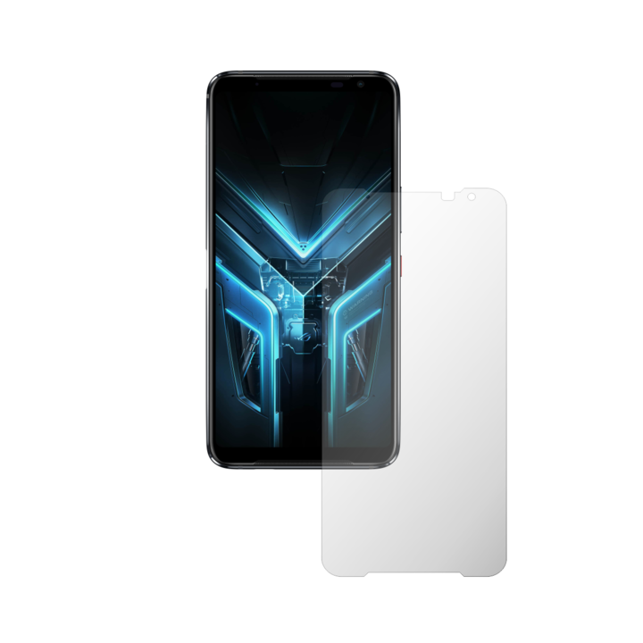 Комплект от 2X iSkinz протектор за екран за Asus ROG Phone 3 - цял изрез, невидим Skinz HD, ултра-прозрачен силикон с пълно покритие, залепващ и гъвкав