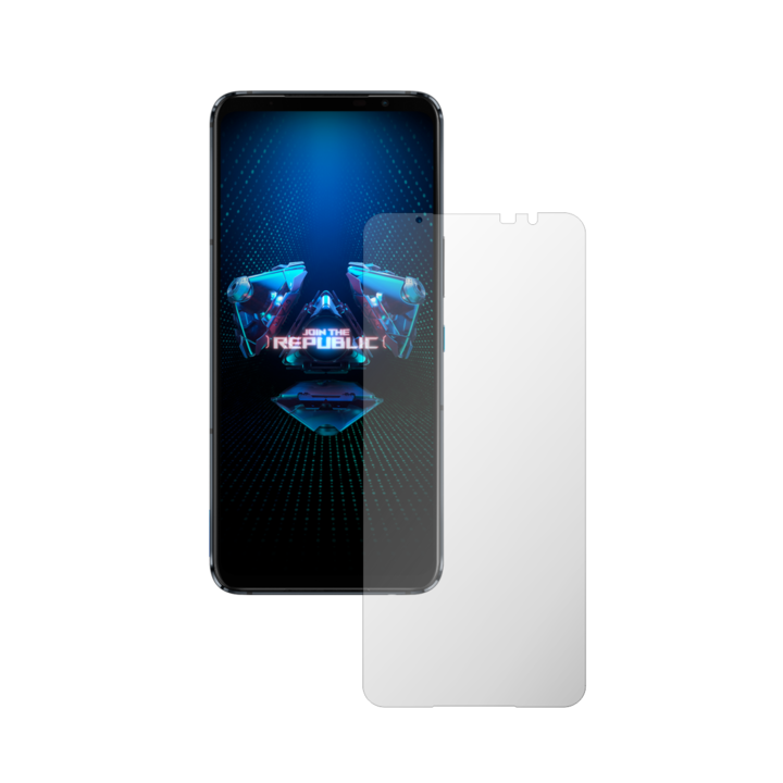 Комплект от 2X iSkinz протектор за екран за Asus ROG Phone 5 - подходящ за калъф, невидим Skinz HD, ултра-прозрачен силикон с пълно покритие, залепващ и гъвкав