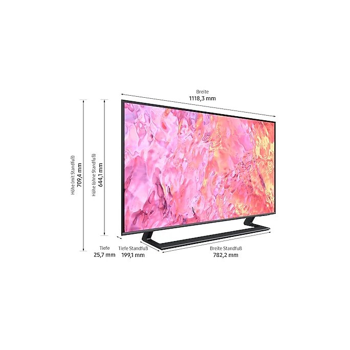 Televizor QLED Samsung GQ50Q74CAUXZG, Smart TV 4K UHD, HDR, control vocal, functie de inregistrare, Quantum Processor Lite 4K, 125 cm, negru