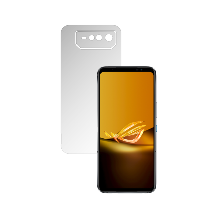 iSkinz Защитно фолио за гръб за Asus ROG Phone 6D - Invisible Skinz HD, Simple Cut, Ultra-Clear Silicone for Back Case, Transparent Adhesive Skin