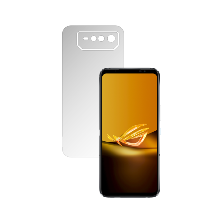 ISkinz Защитно фолио за гръб за Asus ROG Phone 6 - Invisible Skinz HD, Simple Cut, Ultra-Clear Silicone for the Back Case, Transparent Adhesive Skin
