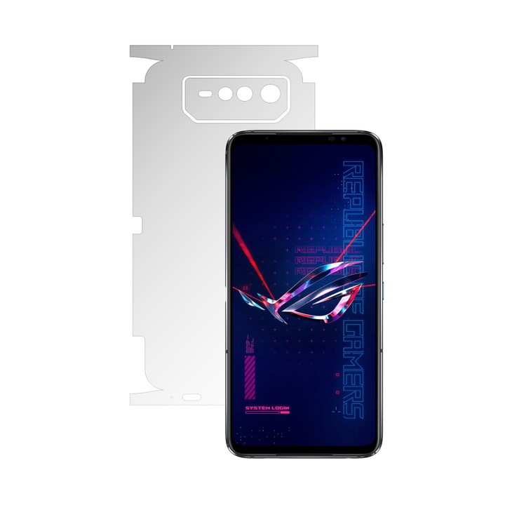 Защитно фолио iSkinz Matte Back за Asus ROG Phone 6 Pro - Invisible Skinz Matte 360 Cut, Matte Anti-Fingerprint, Anti-Reflective Silicone for Back and Side Covers, Adhesive Skin, Transparent