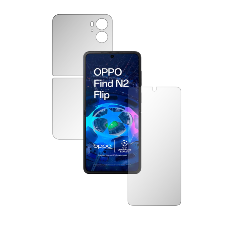 ISkinz Matte Foil за цяло тяло за Oppo Find N2 Flip - Invisible Skinz Matte, Simple Cut, Anti-Fingerprint, Anti-Reflective Matte Silicone for Screen and Back Cover, Transparent Adhesive Skin