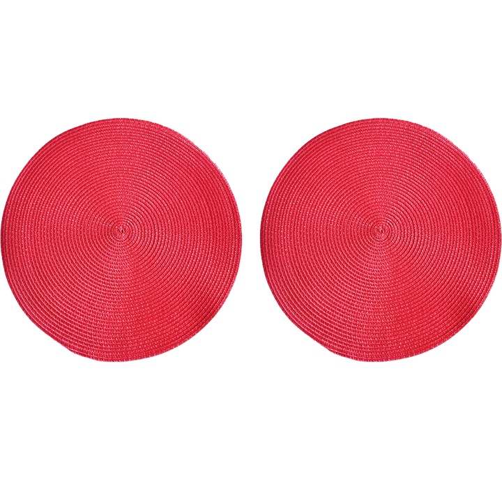 Set 2 naproane, rezistente la caldura, antiderapante, rosu, 35cm