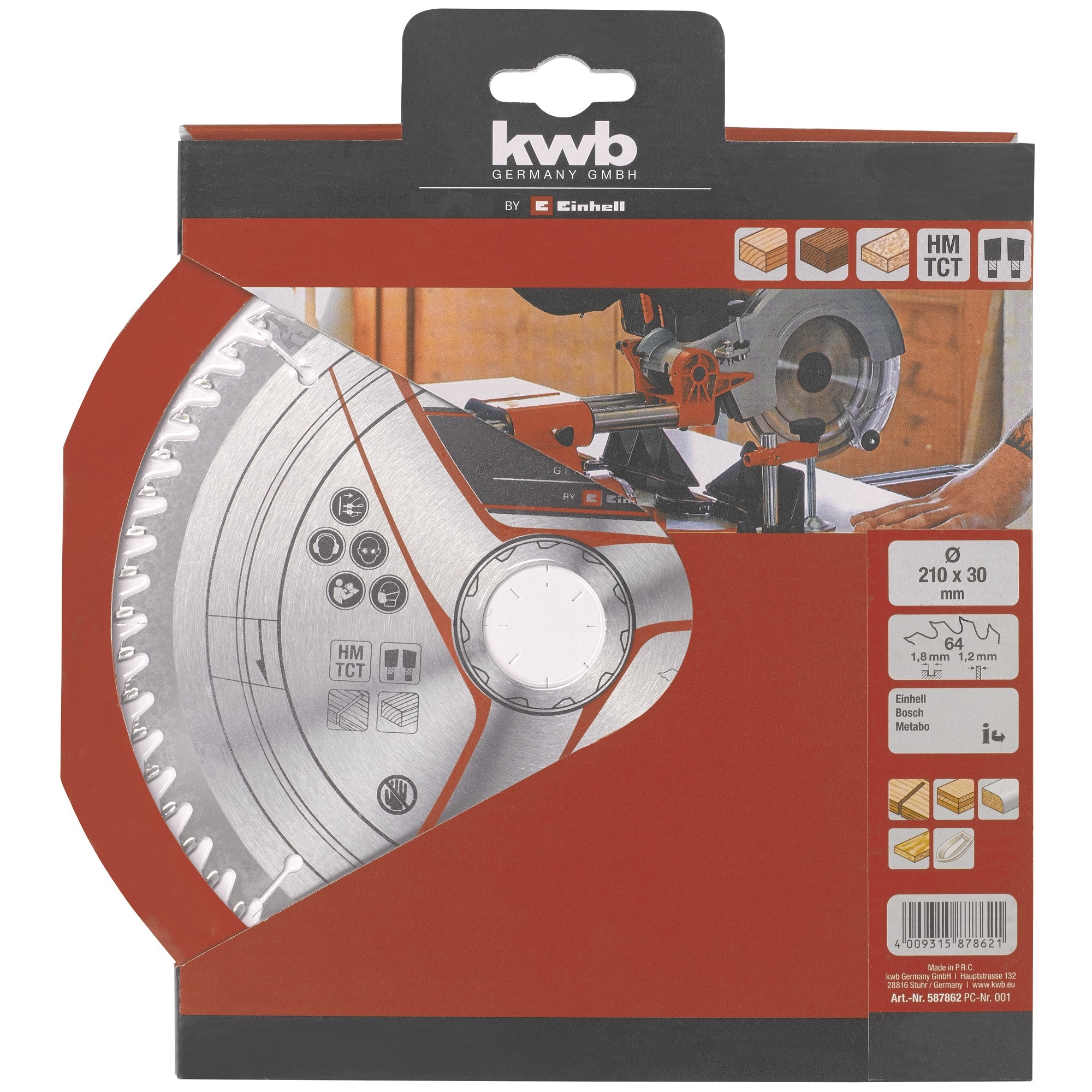 Scie Circulaire Filaire Lame De Scie HM - 210 X 2,8 X 30 Mm - Avec 64 Dents Alternées - Faible Bruit - Qualité Industrielle Conforme à La Norme DIN EN 847-1 Scie Onglet