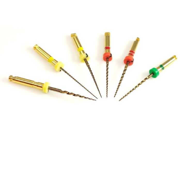 Ace endodontice rotative asortate din Nichel-Titan utilizate in pregatirea tratamentului de canal radicular, Lungime 25mm, 6 bucati/cutie
