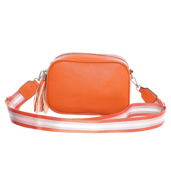 Női táska, Hernan Bag's Collection, narancssárga, műbőr, 22 x 15 x 8 cm