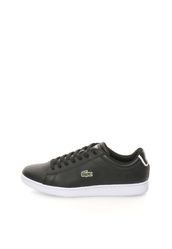 Lacoste, Pantofi sport negri cu garnituri de piele Carnaby 733SPM1002024, Negru, 44 Lacoste, Pantofi sport negri cu garnituri de piele Carnaby 733SPM1002024, Negru, 44