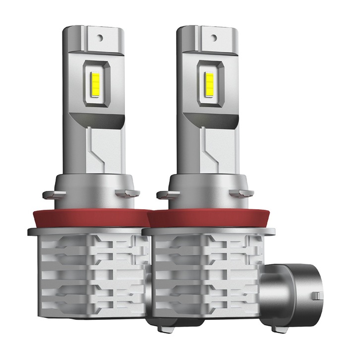 Комплект 2 LED крушки H11 / H8 / H9 Auxito, Canbus, Студено бяла светлина, 4000 лумена, фарове за мъгла