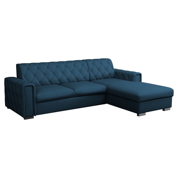 Coltar Nyzint, Dreapta, MIRJAN24, Albastru, 267x185x85 cm