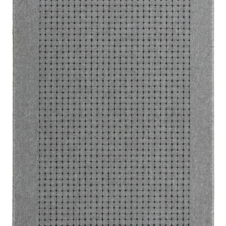 Traversa Festonata / Surfilata Premium, Greceasca, Latime 0.8m, Model Covorexpert Lester, Marime 80 x 700 cm, Gri, Antiderapant, Antialergic, Polipropilena, Living, Dormitor, Coridor, Hol 80 x 700