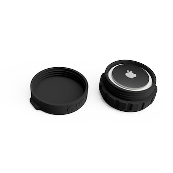 Carcasa Magnetica Protectie Apple Airtag, Husa HeavyDuty, Rezistenta impact si apa, Negru