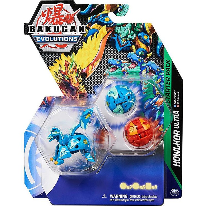 Фигурка Bakugan Evolutions, Стартов пакет 6 части, Howlkor Ultra, S4, 20135932