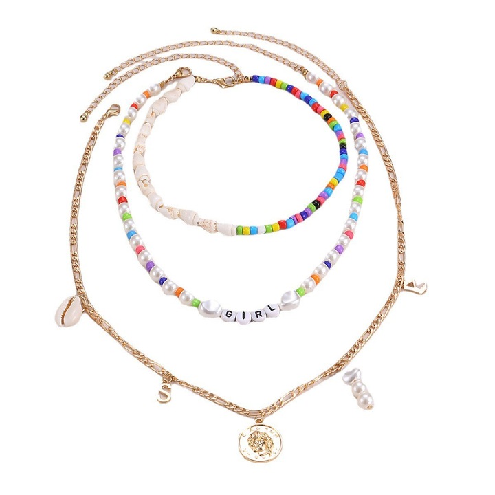 Бохо колие, Метал, Многоцветно