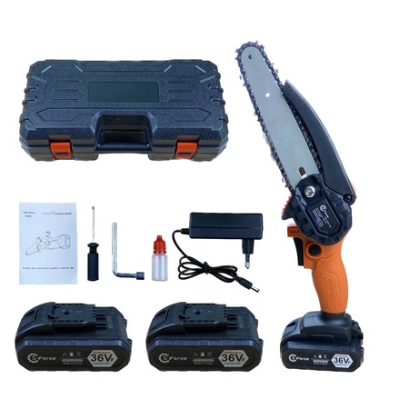 Mini drujba cu acumulator, Miromoto® X-FORCE, 1280 W, 36 Vf, 1500 mAh, 2 baterii, valiza transport