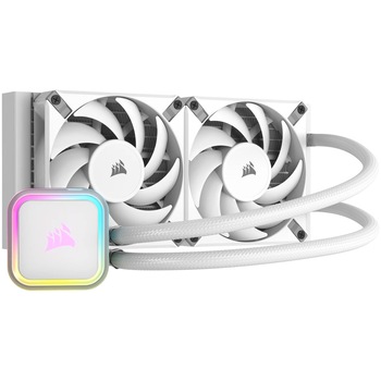 Cooler Corsair iCUE H100i RGB ELITE, cooler AIO 120 mm, Alb