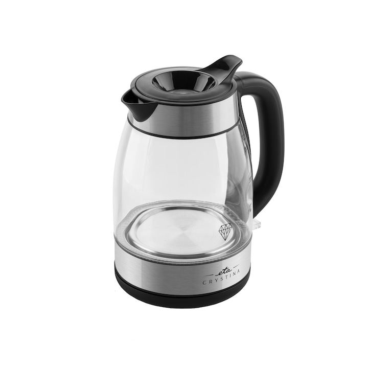 Fierbator electric Ambition Curly 1,7l, 2200W, alb, otel si plastic, protectie supraincalzire, filtru sedimente, indicator nivel apa, baza rotativa