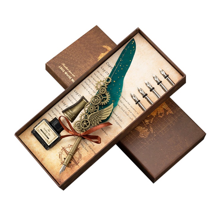 Set pix vintage cu banda, Wepzsxo, 28x8x4cm, Verde