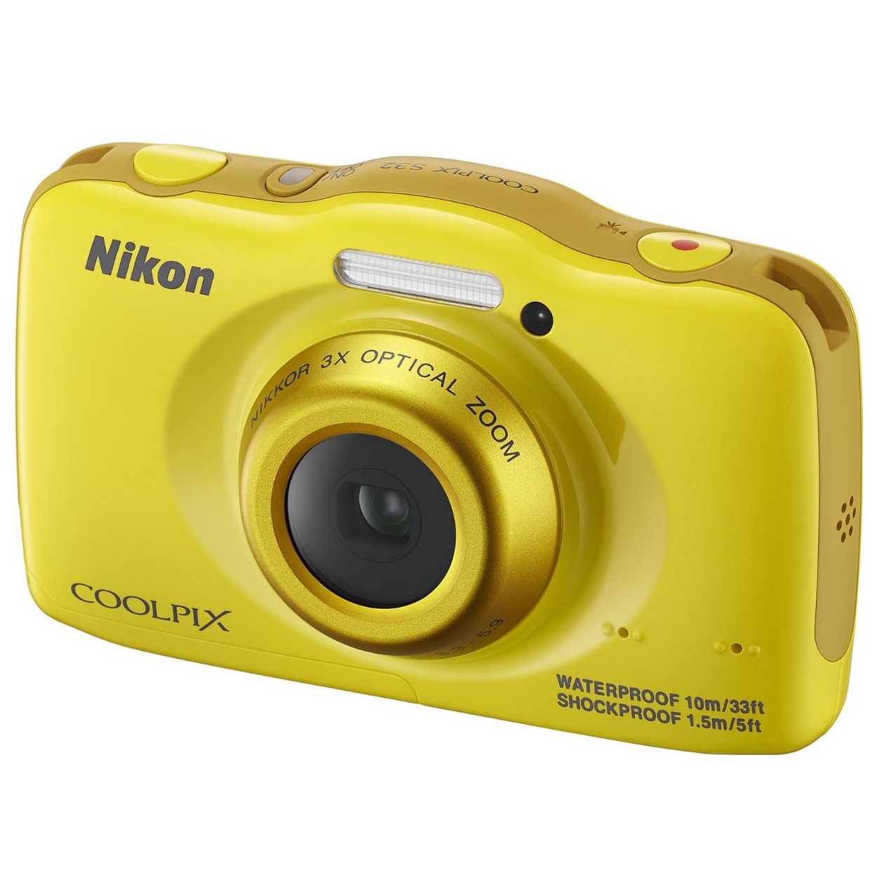 Aparat foto digital Nikon COOLPIX S32, 13.2MP, Yellow - eMAG.ro