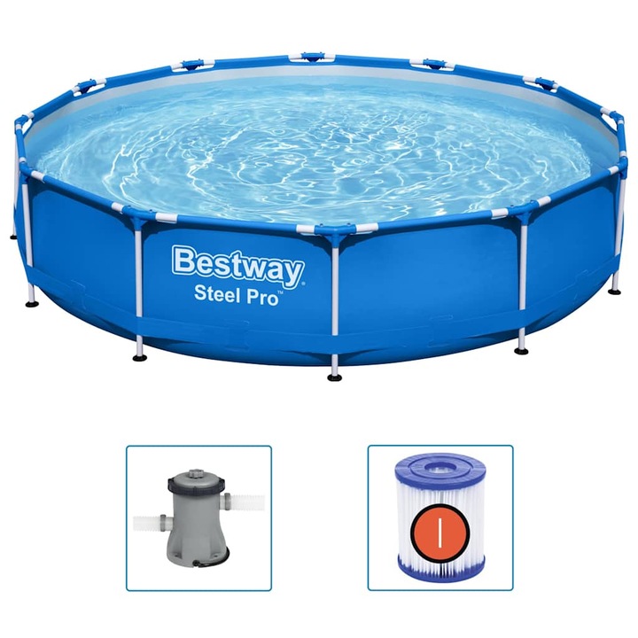 Piscina cu cadru Steel Pro Bestway, 366 x 76 cm, 21.18 Kg