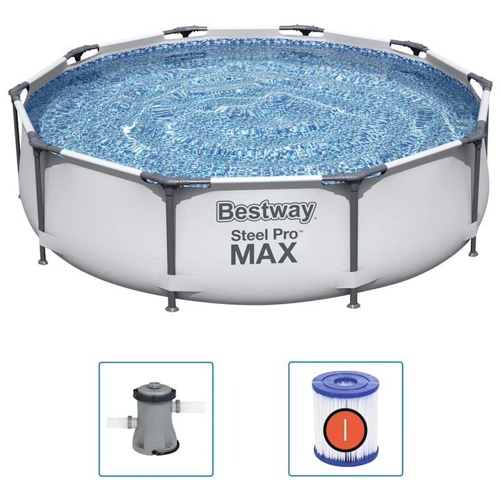 Комплект плувен басейн Bestway Steel Pro MAX, 305x76 см, 17.82 Kg