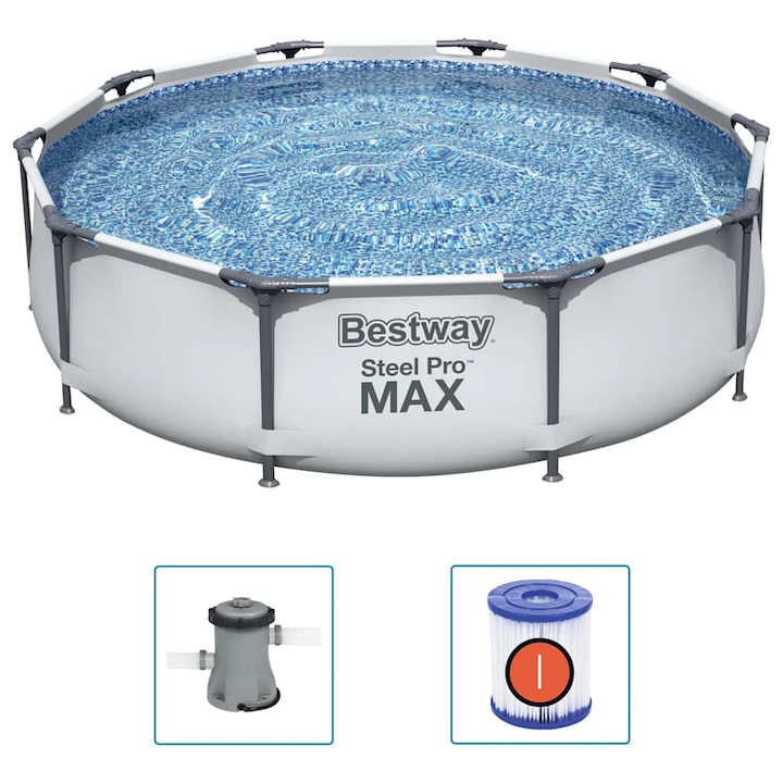Комплект плувен басейн Bestway Steel Pro MAX, 305x76 см, 17.82 Kg