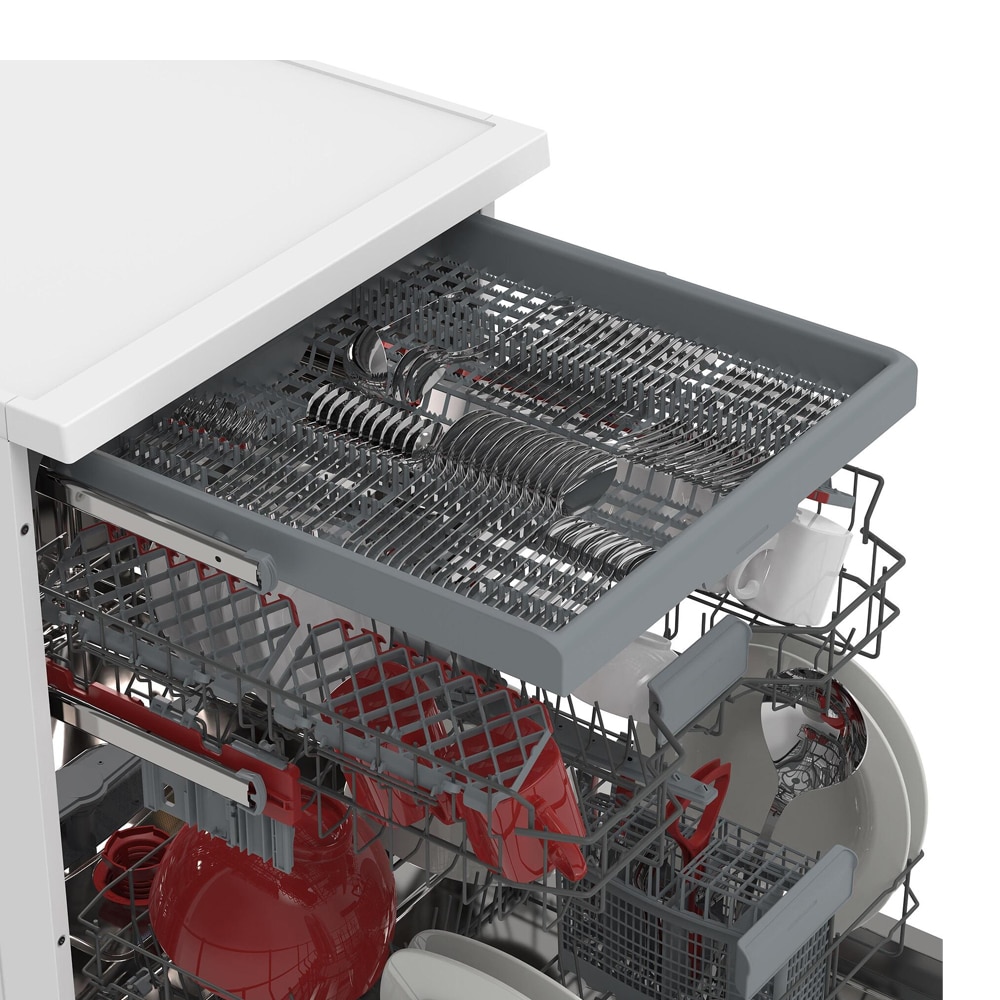 Masina de spalat vase compacta Sharp QW-NA26F45DW-EU, 8 programe, 15 seturi, clasa D, Alba