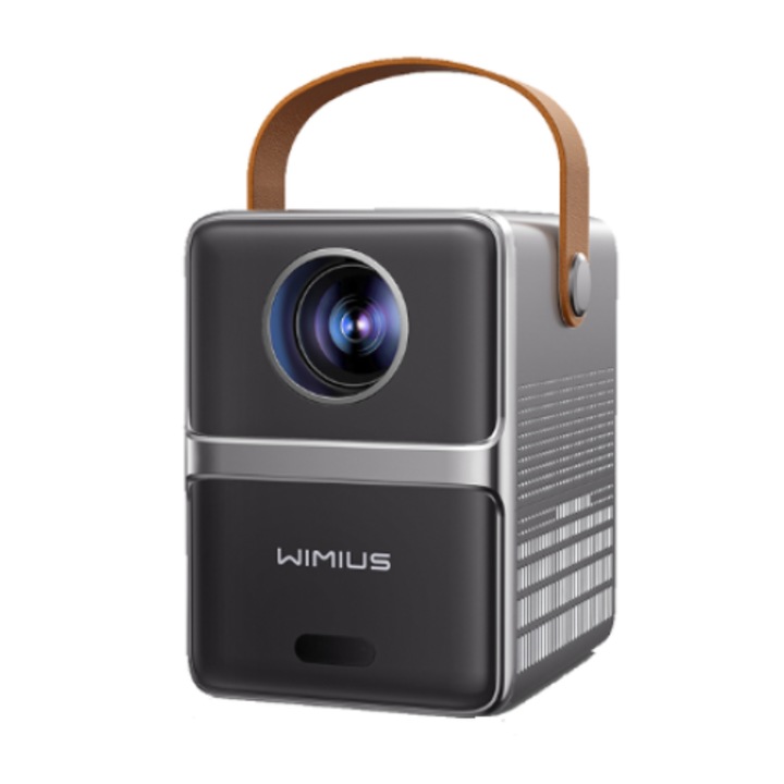 Видеопроектор Wimius, P61 WiFi Bluetooth 8000 лумена, 1080P Full HD 5G USB 2.0, Съвместим с iOS/Android/лаптоп/USB/PS5/AV