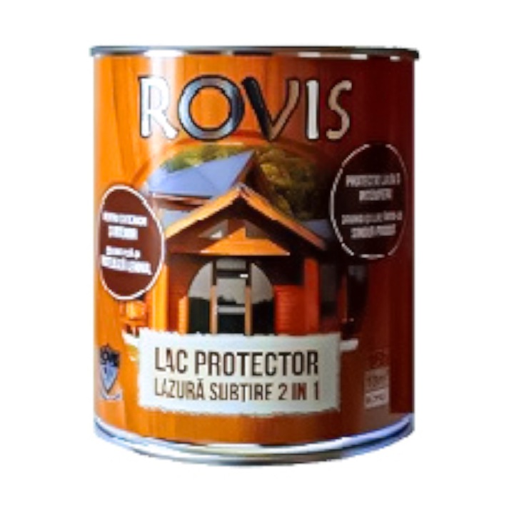 Lac Protector Rovis, Lazura 2 In 1, 0,75 l, Ral Color