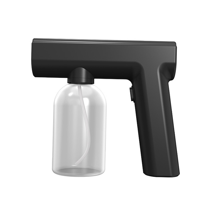 Hordozható fertőtlenítő pisztoly, kék fényű permetező, USB, nano porlasztó