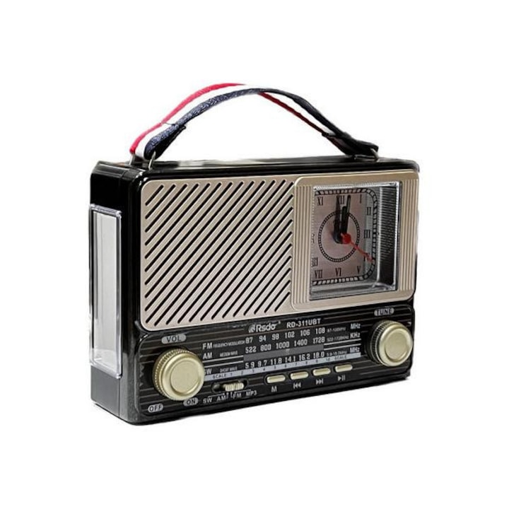 Ретро радио, часовник и фенер Sumker RD-311UBT