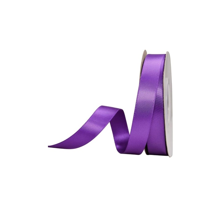 Panglica satinata, latime 1 cm, 1 rola 22.9 m mov