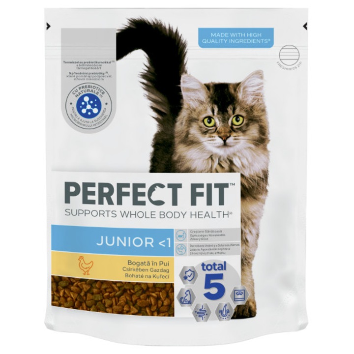 Hrana uscata pentru pisici Perfect Fit, Pui, Junior, 750 g